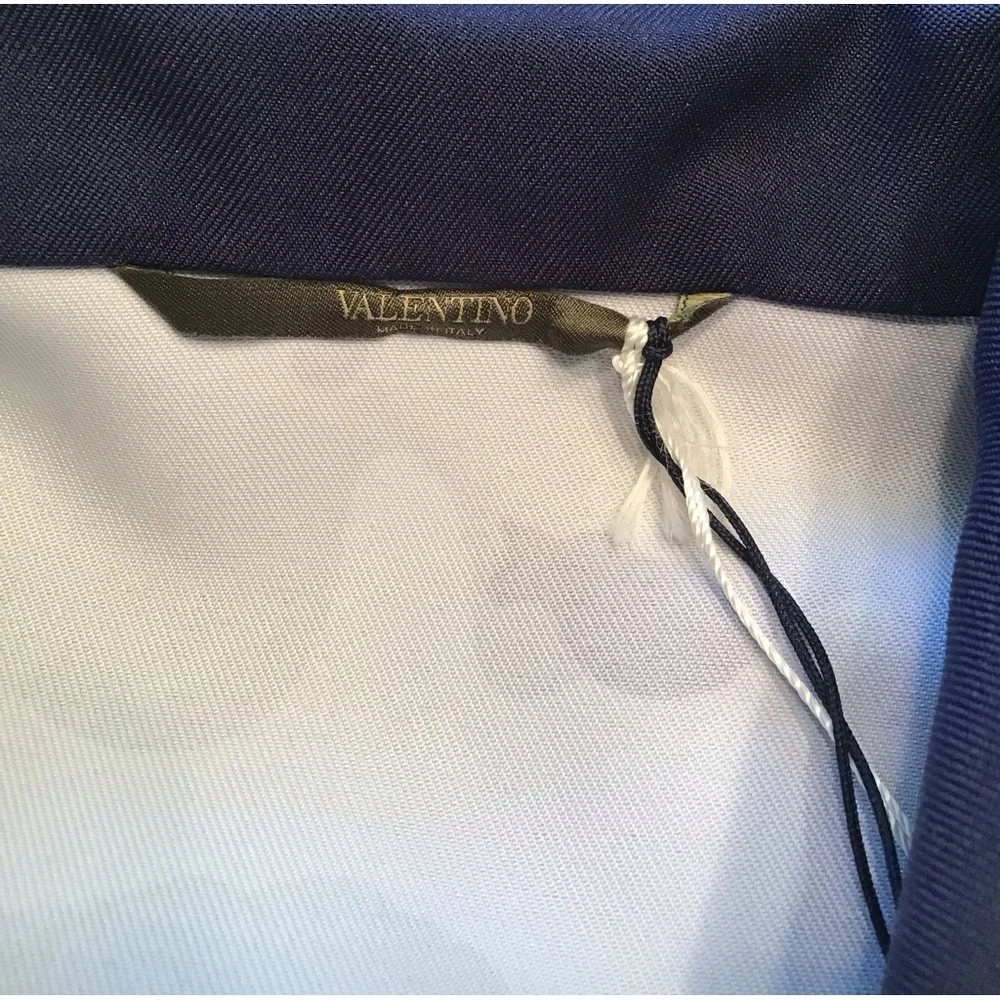 Valentino NWT Camo Jacket with Blue‎ Contrast Detailing Full Zip Army
